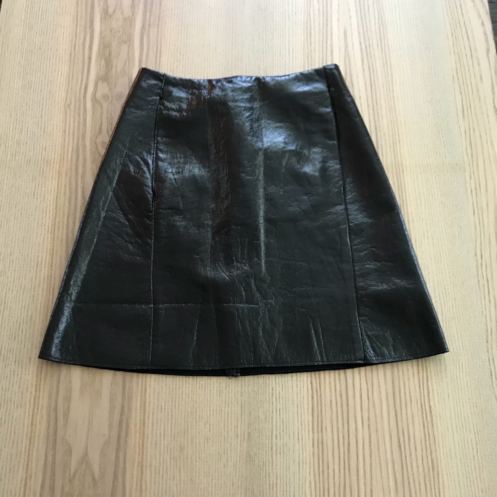 ❗️SOLD❗️LOST INK patent faux leather skirt